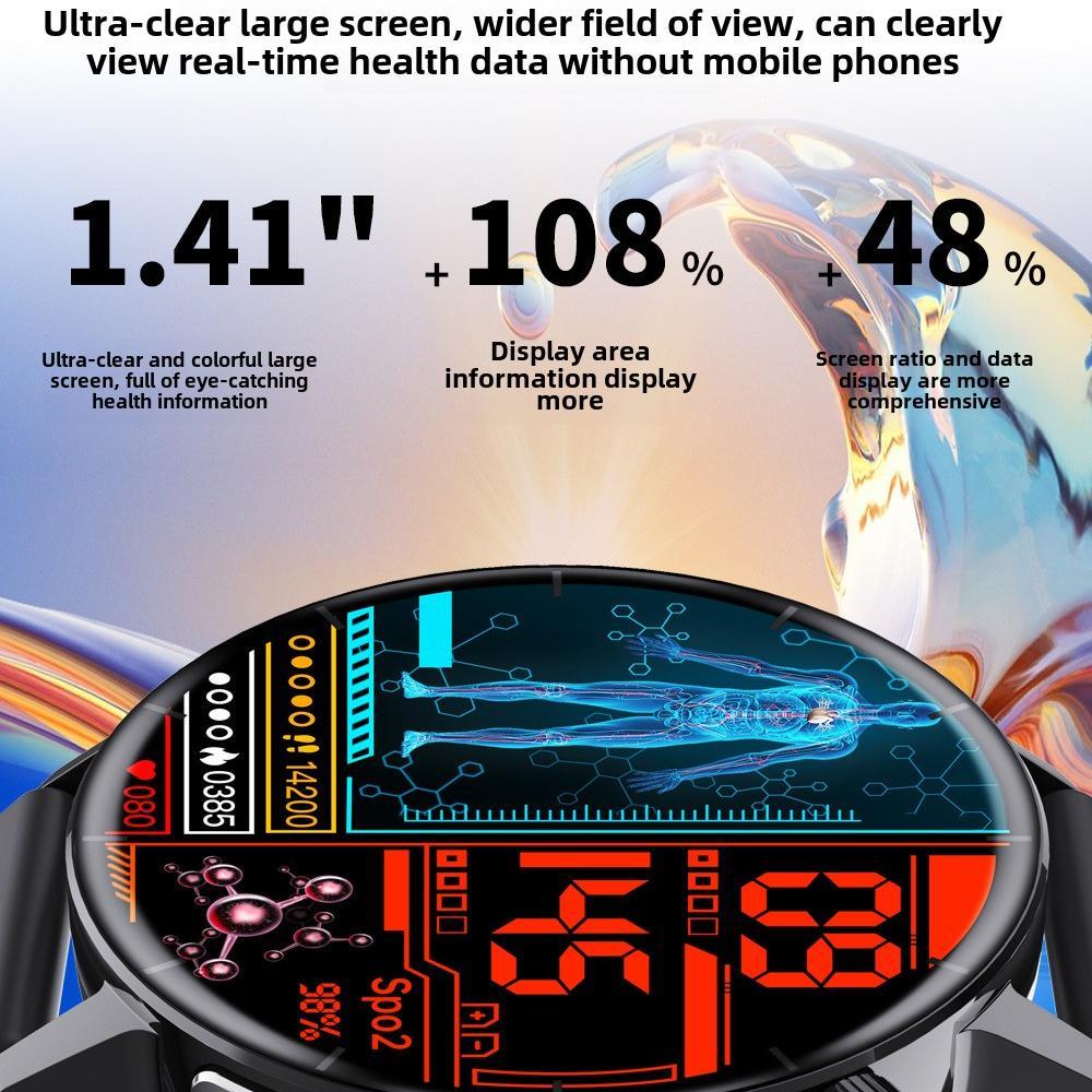 Smart Watch Non-Invasive Blood Glucose Body Temperature Blood Pressure Blood Oxygen Automatic Measurement ECG Ppg Blood Lipid Health Manager EZeeget online shop