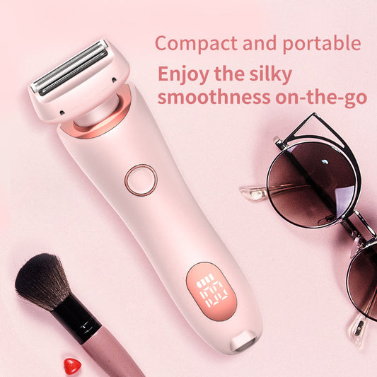 2 In 1 Hair Removal Epilator USB Rechargeable Trimmer Women Body Razor Face Leg Armpit Bikini Hand Pubic Shaver Hair Remover - EZeeget online shop 