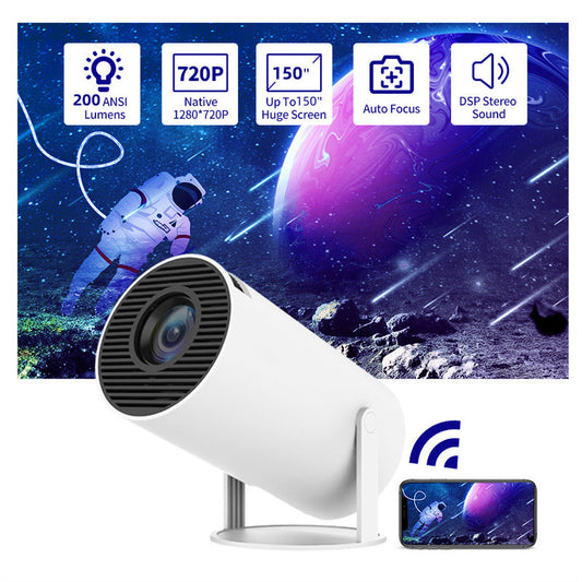 Portable Projector Small Straight Projector For Home Use 180 Degrees Projection Angle Automatic Focus Home Video Projector - EZeeget online shop 