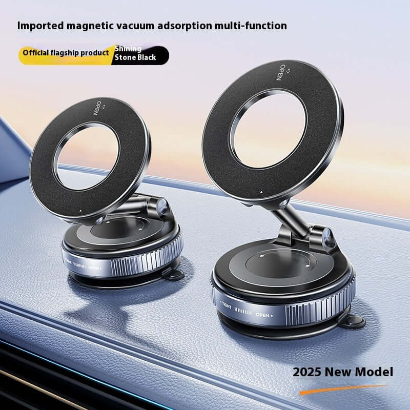Magnetic Phone Holder With Vacuum Suction Foldable Adjustable Car Mount Magnetic Bracket Suction Nonslip For Busy Commuters EZeeget online shop