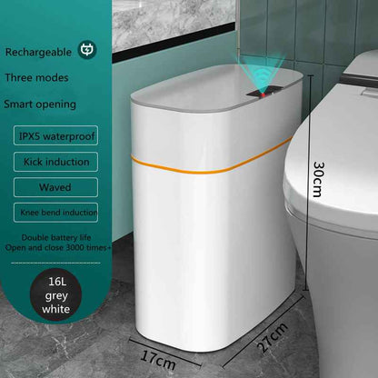 Smart Trash Can With Lid For Bedroom And Living Room Kitchen Storage Box Trash Can Induction Small Car Box Automatic Smart Dustbin Smart Trash Bin - EZEEGET