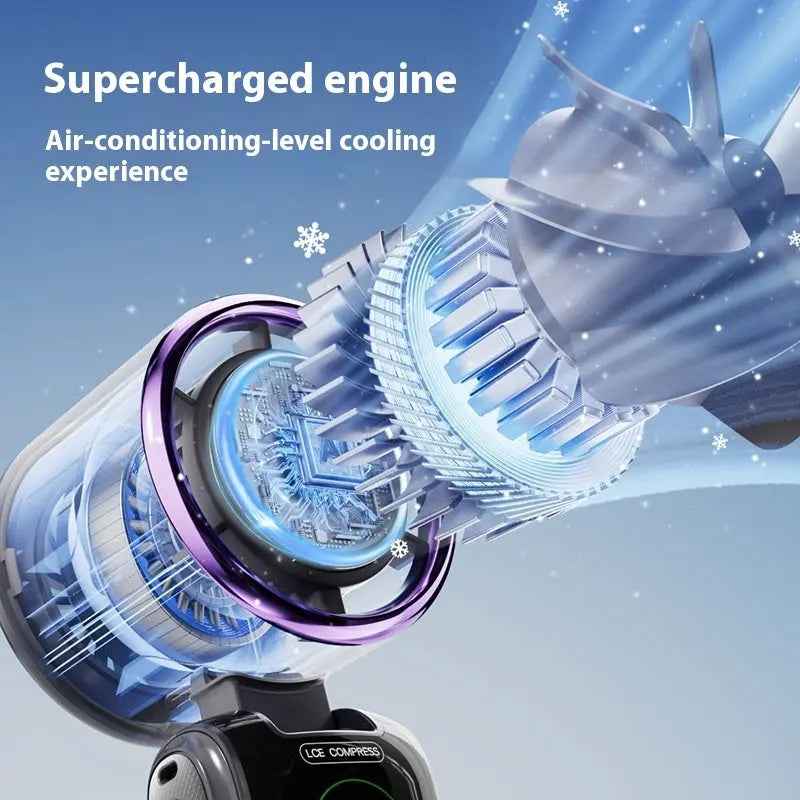New Portable Handheld Fan - High-Speed Adjustable Mini Neck Fan for Ultimate Outdoor Comfort - EZEEGET