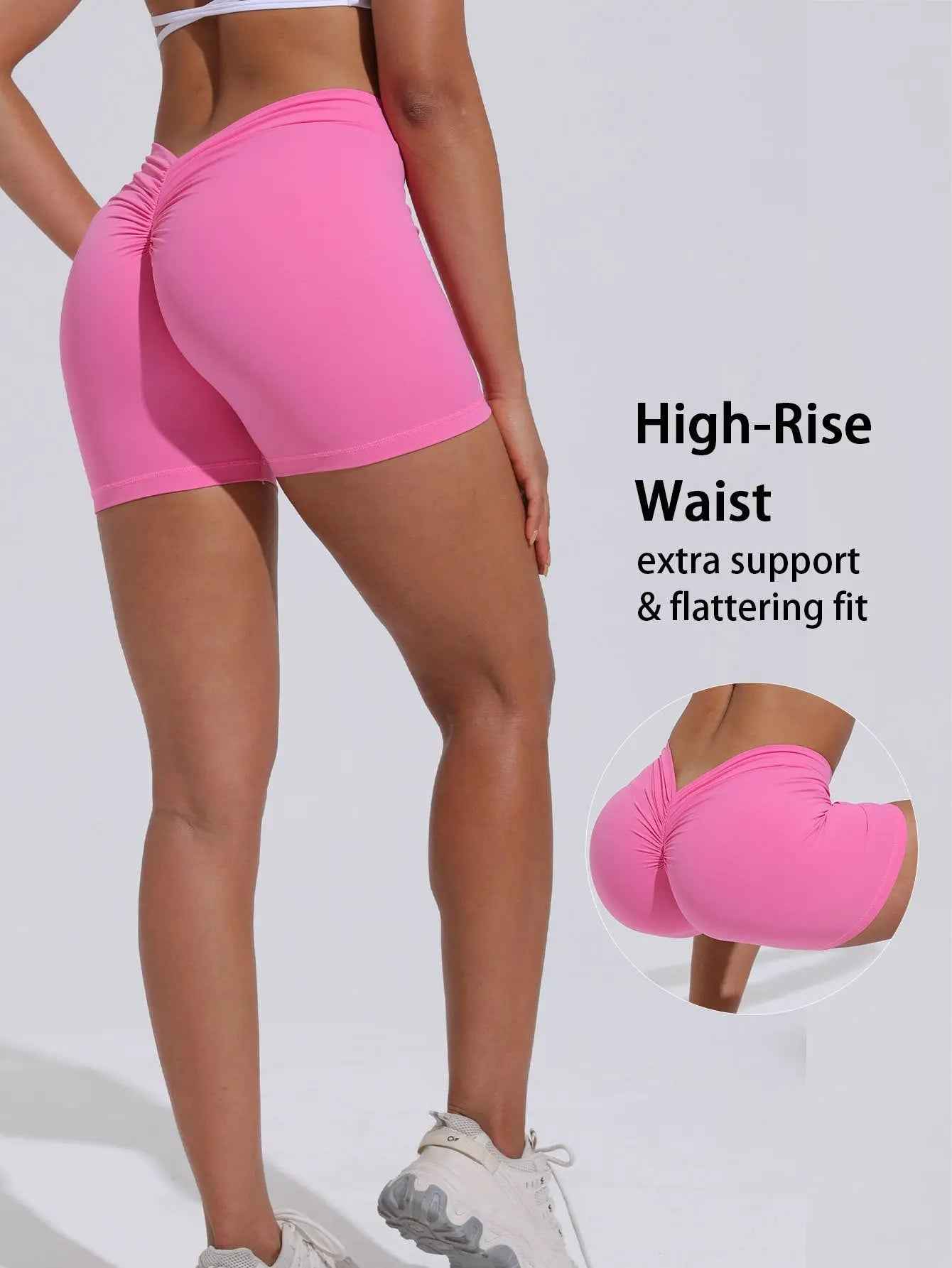 High-waisted Yoga Shorts for Women - Butt-Lifting Comfort and Style for Peak Performance - EZEEGET