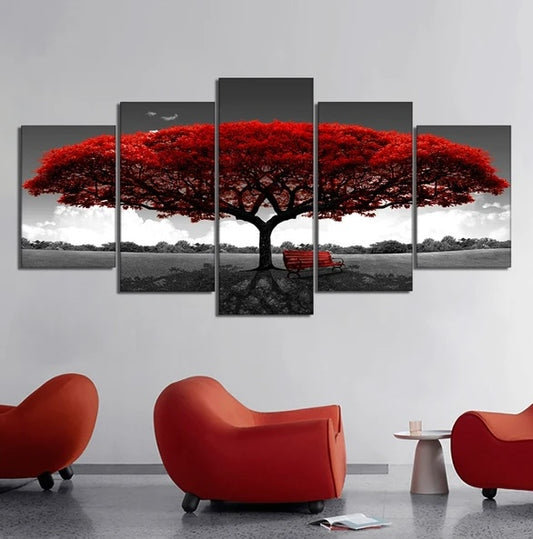 5Pcs Canvas Print Paintings Landscape Pictures Wall Art Modern Living Room Decor - EZeeget online shop 