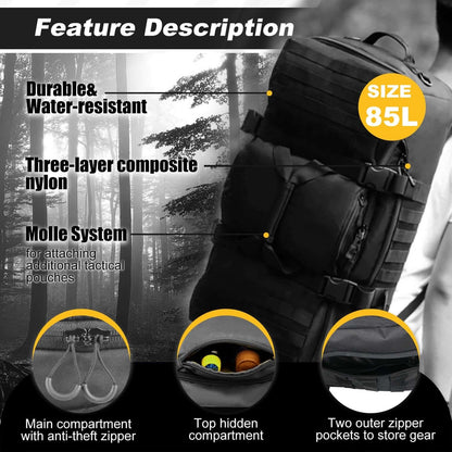 3 In 1 Military Backpack Travel Duffle Bag For Weekender Gym Traveling Workout Deployment EZeeget online shop