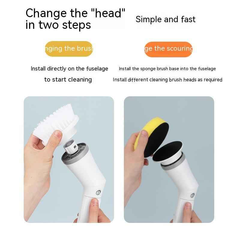 Electric Scrubber Brush with Long Handle and Telescopic Design for Versatile Wall Cleaning - EZEEGET