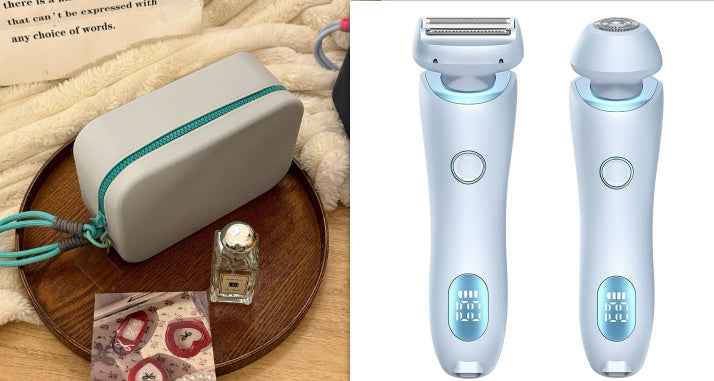 2 In 1 Hair Removal Epilator USB Rechargeable Trimmer Women Body Razor Face Leg Armpit Bikini Hand Pubic Shaver Hair Remover - EZEEGET