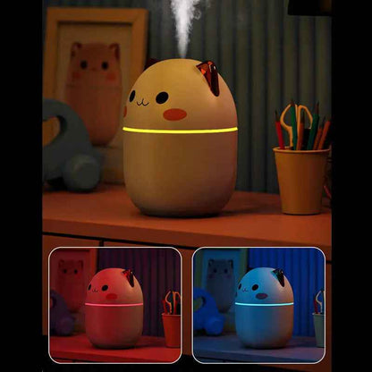 Air Humidifier Cute Cat - Ultra-Silent USB Aromatherapy Purifier for Office, Household, Bedroom, and Car with LED Cool Mist Spray - EZEEGET