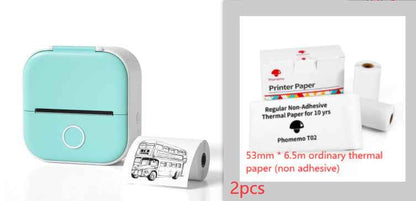 Portable Mini Thermal Label Printer Home Photo Printer Student Wrong Question Printer Bluetooth-compatible Mini Label Printer Price Tag - EZEEGET