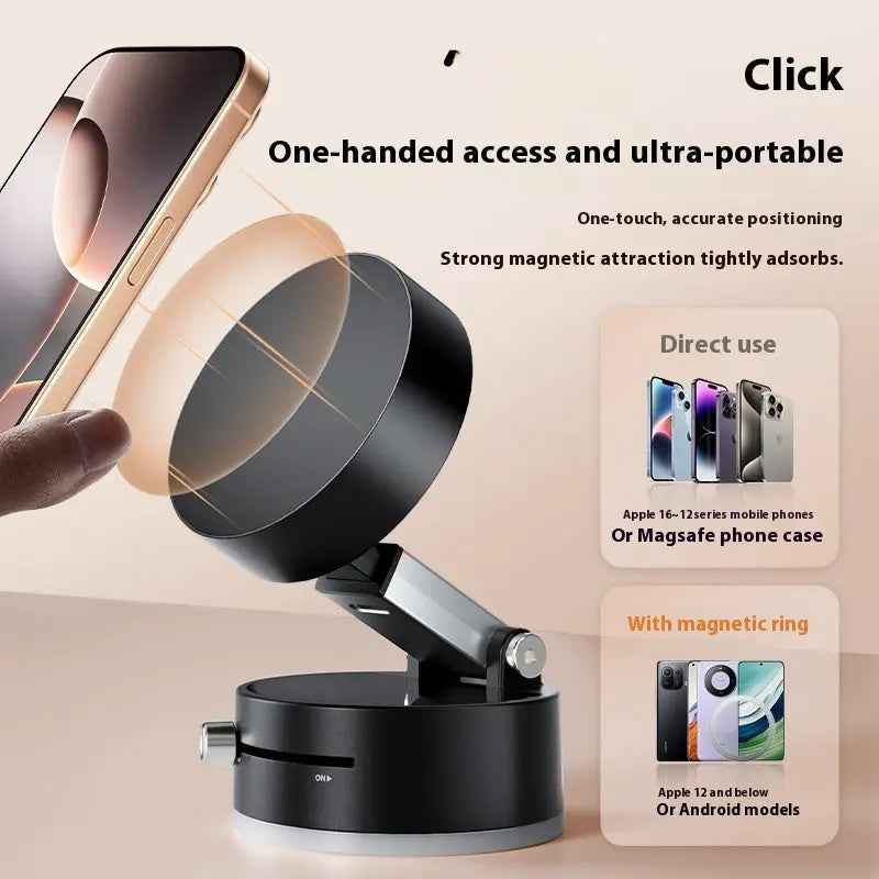 Foldable Magnetic Car Phone Holder with Suction Cup for Effortless Hands-Free Navigation - EZEEGET