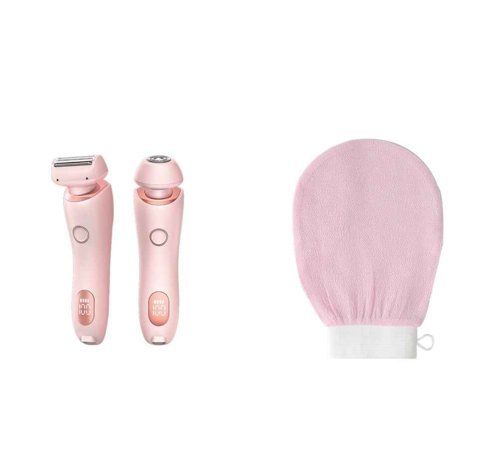 2 In 1 Hair Removal Epilator USB Rechargeable Trimmer Women Body Razor Face Leg Armpit Bikini Hand Pubic Shaver Hair Remover - EZEEGET