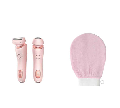 2 In 1 Hair Removal Epilator USB Rechargeable Trimmer Women Body Razor Face Leg Armpit Bikini Hand Pubic Shaver Hair Remover - EZEEGET