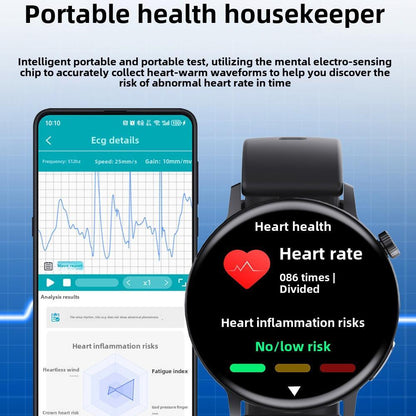 Smart Watch Non-Invasive Blood Glucose Body Temperature Blood Pressure Blood Oxygen Automatic Measurement ECG Ppg Blood Lipid Health Manager EZeeget online shop