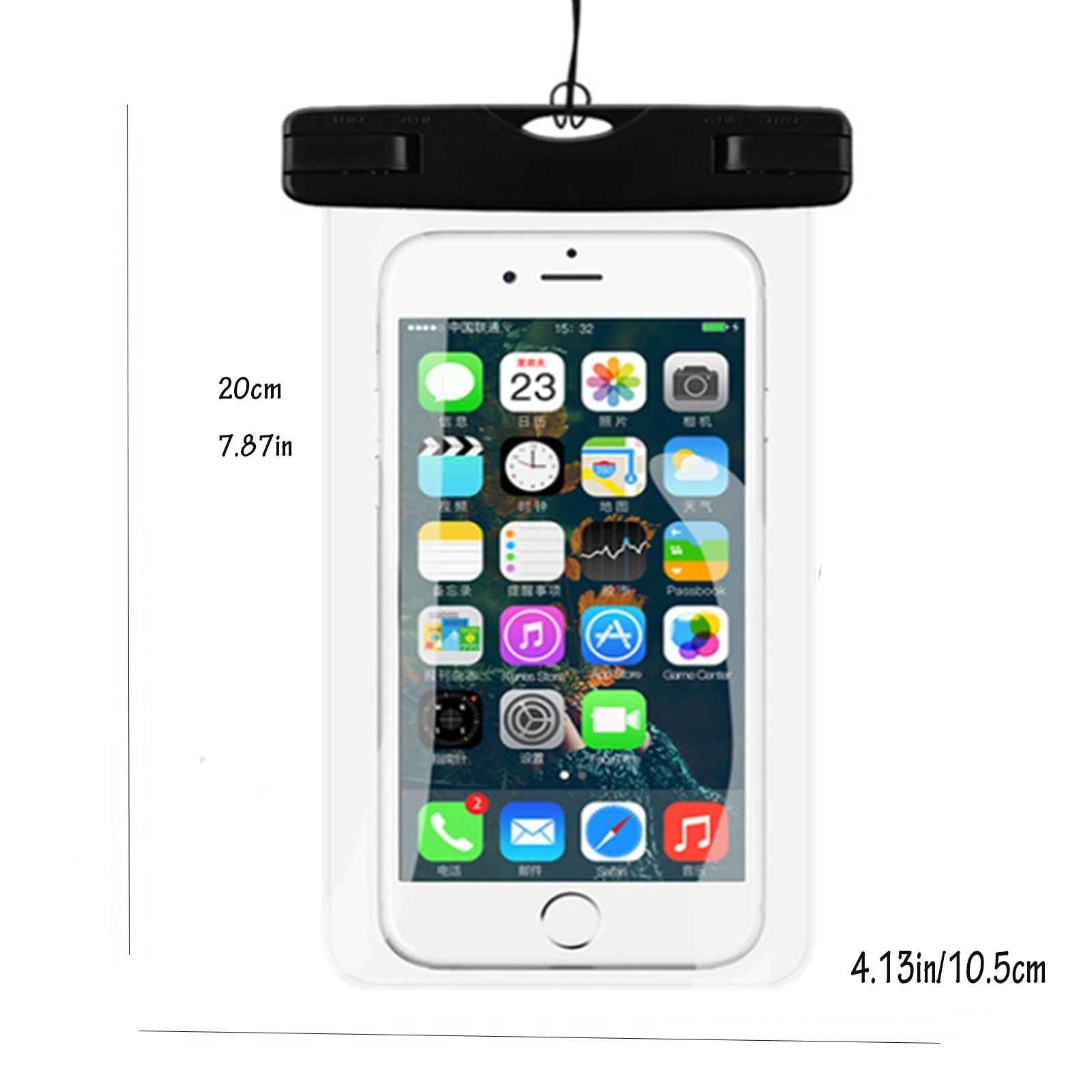 2 Packs Waterproof Phone Pouch For Drifting Diving Swimming, Underwater Dry Bag Case Cover For Phone - EZEEGET