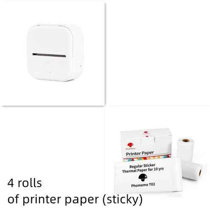 Portable Mini Thermal Label Printer Home Photo Printer Student Wrong Question Printer Bluetooth-compatible Mini Label Printer Price Tag - EZEEGET
