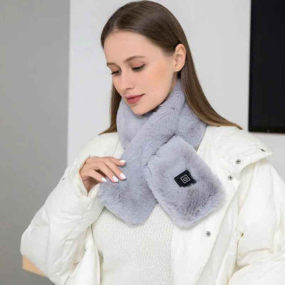 Heating Scarf for Pain Relief - USB Electric Heated Neck Wrap with Adjustable Temperature Control - EZEEGET