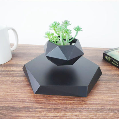 Floating Magnetic Levitating Flower Pot Bonsai Air Plant Pot Planter Potted For Home Office Desk Decor Creative Gift - EZeeget online shop 