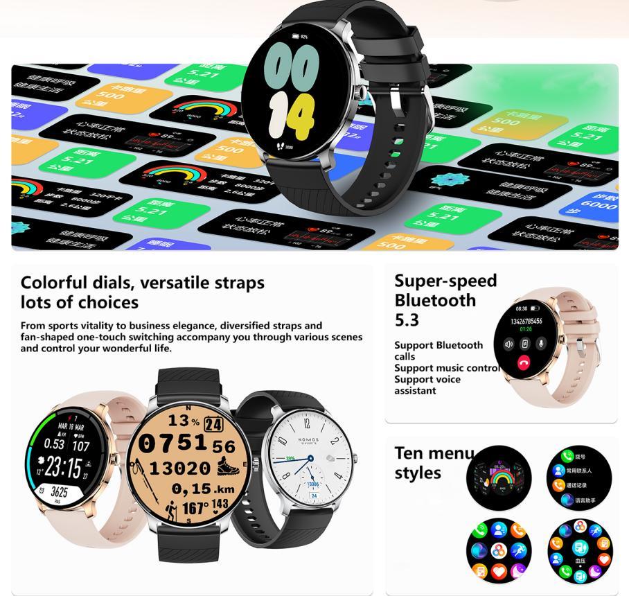 Ultra Slim Smart Watch For Men Women, 1.43 AMOLED Screen Fitness Watches ,  LP67 Outdoor Watch For Android Ios EZeeget online shop