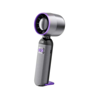 Portable Turbine Strong Digital Display Folding Mini Handheld Fan