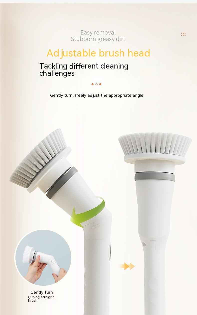 Electric Scrubber Brush with Long Handle and Telescopic Design for Versatile Wall Cleaning - EZEEGET