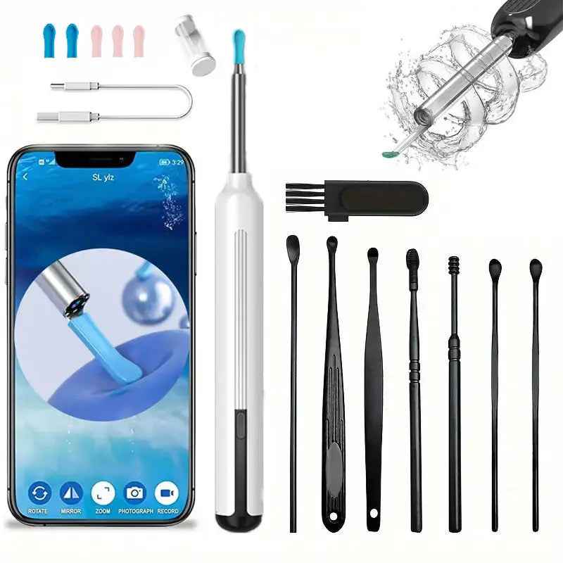 Comes With 6 Ear Scoops For Earwax Removal, Ear Cleaner With Camera - EZEEGET