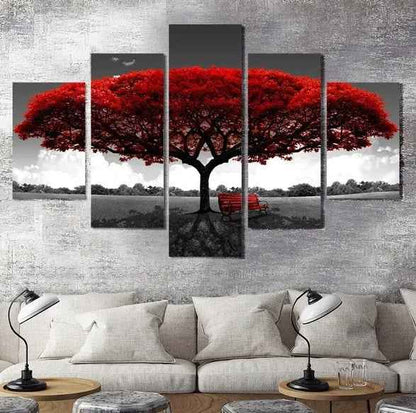 5Pcs Canvas Print Paintings Landscape Pictures Wall Art Modern Living Room Decor - EZEEGET